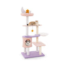 Multi Level Cute Cat Tree With Sisal Covered Scratching Posts