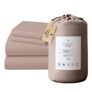 4pc 1000 Thread Count Cotton Rich Queen Bed Sheet Gift Pack CVC Microfibre Blend in Linen