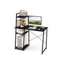 Home Office Desk With Bookshelf And Host Stand