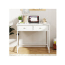 Computer Desk Space Saving Home Office Desk With 2 Fabric Drawers