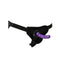 Sex And Mischief Strap On Silicone Dildo Kit Black Purple Adjustable