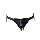 Sex And Mischief Strap On Silicone Dildo Kit Black Purple Adjustable