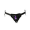 Sex And Mischief Strap On Silicone Dildo Kit Black Purple Adjustable