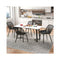Plastic Dining Chair Set Of 4 With Metal Legs And Cutout Backrest