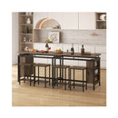 3 Piece Dining Table Set With Metal Frame For Small Places Kitchen