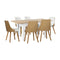 Dining Table And Chair Set With Wooden Frame Dining Chair With Pu Leather Cover