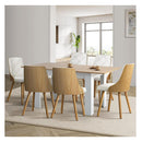 Dining Table And Chair Set With Wooden Frame Dining Chair With Pu Leather Cover