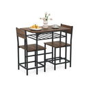 Dining Table Set 3 Piece Wood Rectangular