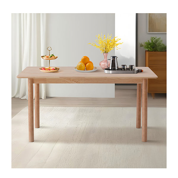 140Cm Wooden Dining Table For Kitchen Cafe Restaurant Rectangle