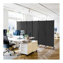 6 Panel Folding Room Divider With Lockable Wheels