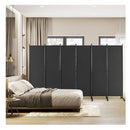 6 Panel Folding Room Divider With Lockable Wheels