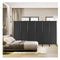 6 Panel Folding Room Divider With Lockable Wheels