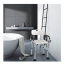 Non Slip Height Adjustable Shower Chair With Removable Back