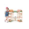 Wooden Dollhouse With 32 Pcs Realistic Furniture Accessories And Roofs