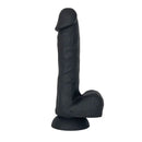 Vers Liquid Silicone Suction Dildo Black 20 Cm With Internal Balls
