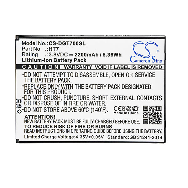 Cameron Sino Cs Dgt700Sl 2200Mah Battery For Doogee T7 Mobile