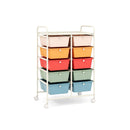 10 Drawer Storage Cart With Universal Wheels And Removable Drawer