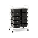 10 Drawer Storage Cart With Universal Wheels And Removable Drawer