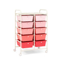 10 Drawer Storage Cart With Universal Wheels And Removable Drawer