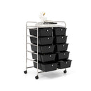 10 Drawer Storage Cart With Universal Wheels And Removable Drawer