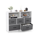 5 Drawer Dresser With 2 Large Fabric Bins And 3 Medium Bins