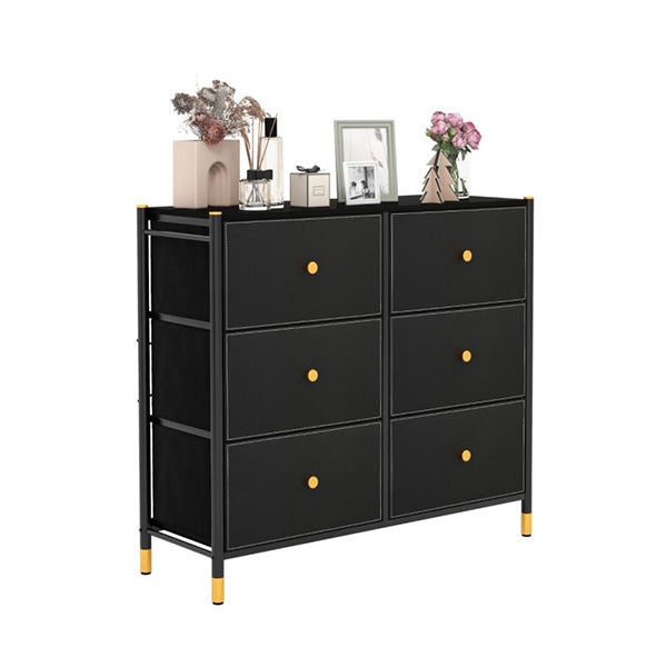 Fabric Dresser Tower With 6 Drawers For Living Room Closet