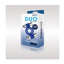 Zolo Rechargeable Duo Vibrating C Ring Blue Dual Vibrating Cock Ring