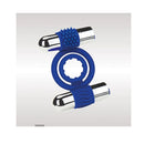 Zolo Rechargeable Duo Vibrating C Ring Blue Dual Vibrating Cock Ring