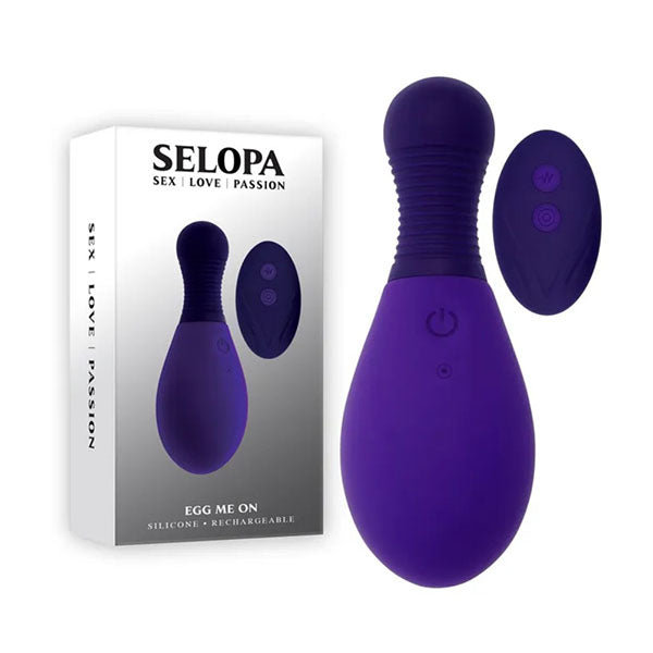 Selopa Egg Me On Purple 10 Cm Rechargeable Egg With Wireless Remote