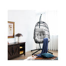 Hanging Swing Egg Chair With Stand And Cozy Head Pillow