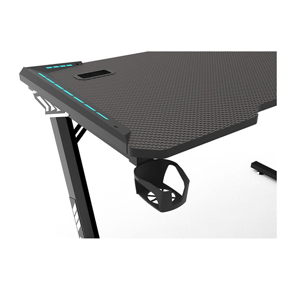 Rgb Gaming Desk Z Shape Black 120Cm