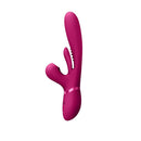 Vive Ena Pink 25 Cm Thrusting Vibrator With Air Wave Stimulator