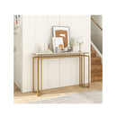 120 Cm Faux Marble Top Console Table With Anti Toppling Kit