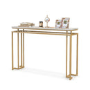 120 Cm Faux Marble Top Console Table With Anti Toppling Kit