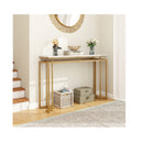 120 Cm Faux Marble Top Console Table With Anti Toppling Kit