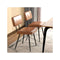 Set Of 2 Faux Leather Upholstered Dining Chair With Padded Backrest