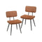 Set Of 2 Faux Leather Upholstered Dining Chair With Padded Backrest