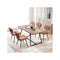 Set Of 2 Faux Leather Upholstered Dining Chair With Padded Backrest