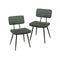 Set Of 2 Faux Leather Upholstered Dining Chair With Padded Backrest