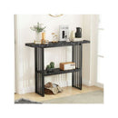 Faux Marble Sofa Table With Faux Marble Tabletop