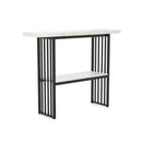 Faux Marble Sofa Table With Faux Marble Tabletop