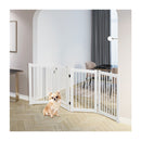 4 Panel Folding Dog Fence With Walk Through Door