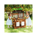 Wood Play Kitchen With Cooking Accessories And Removable Sink
