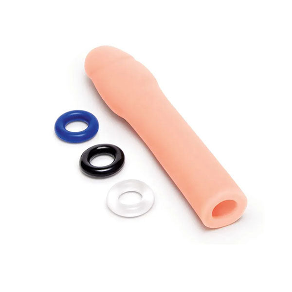 Size Up Realistic 2 Inch Penis Extender Flesh Penis Extension Sleeve