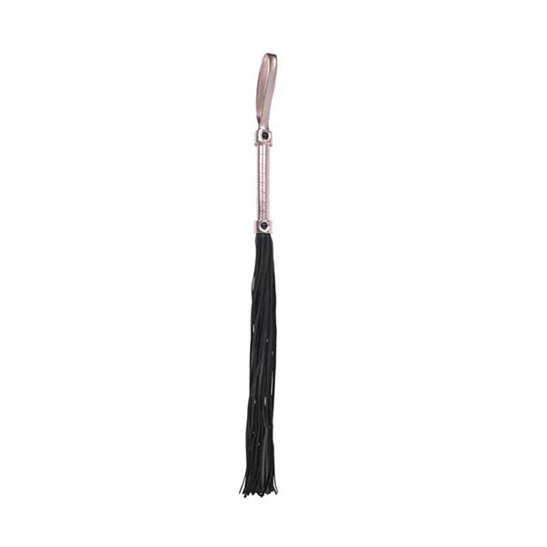 Sex And Mischief Brat Flogger Rose Gold Black Flogger