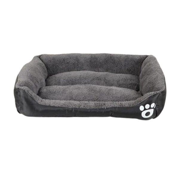 Pet Bed Square Xl Size Comfy Washable Black And Dark Grey