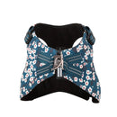 Floral Dog Harness Blue