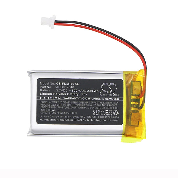 Cameron Sino Cs Fdm100Sl 800Mah Battery For Fodsports M1S Pro Headset