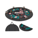 6 Player Foldable Poker Table Top With Carrying Bag