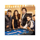 Foldable Poker Table With 8 Cup Holders For Blackjack Texas